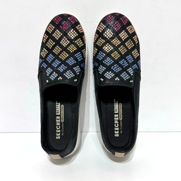 Skechers Street Uplift Wild Thang Flatform Multicolor Sequined Sneakers 7.5 - Picture 6 of 12